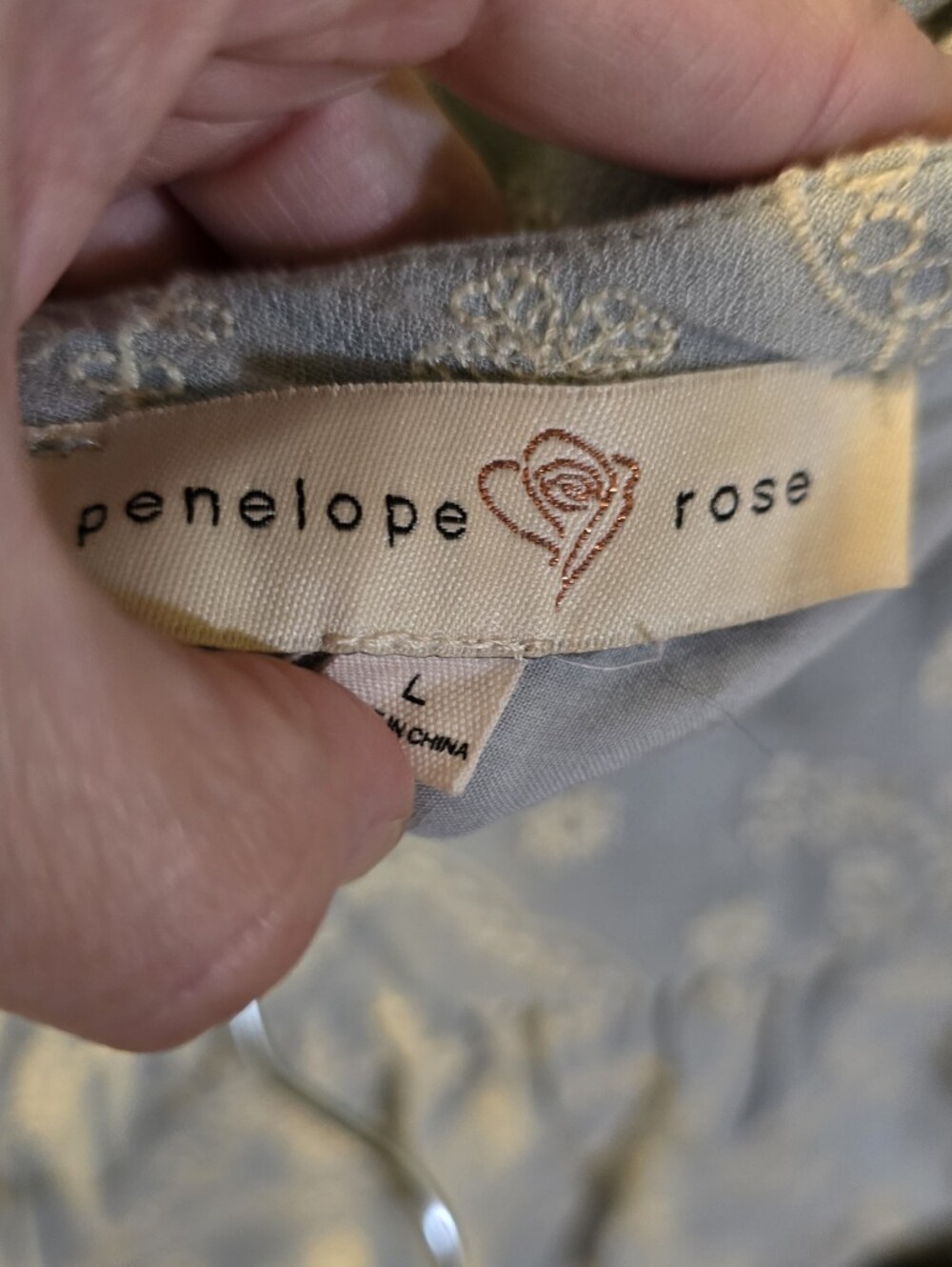 BOUTIQUE Penelope Rose Dress with Delicate Cream Floral Embroidery. Runs small. - Picture 9 of 9